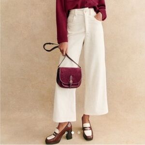 Sezane Women's Cream Straight Leg Pants